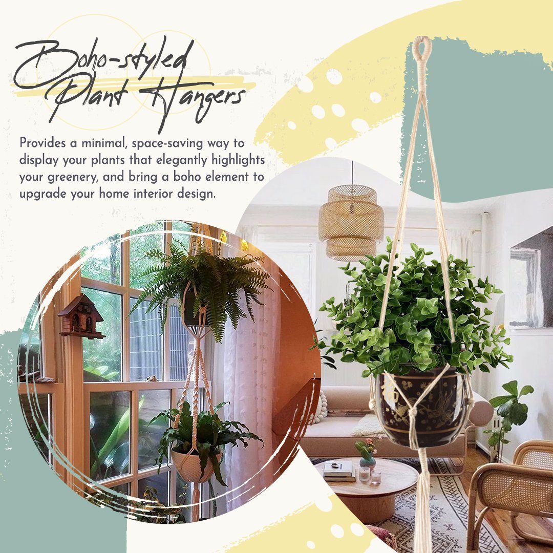 Boho Styled Macrame Plant Hangers
