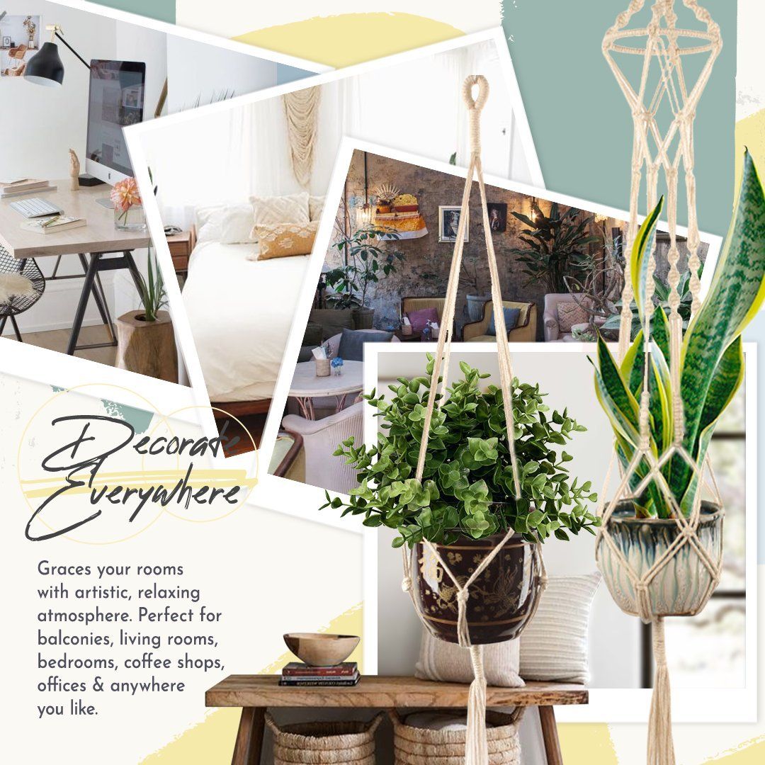 Boho Styled Macrame Plant Hangers