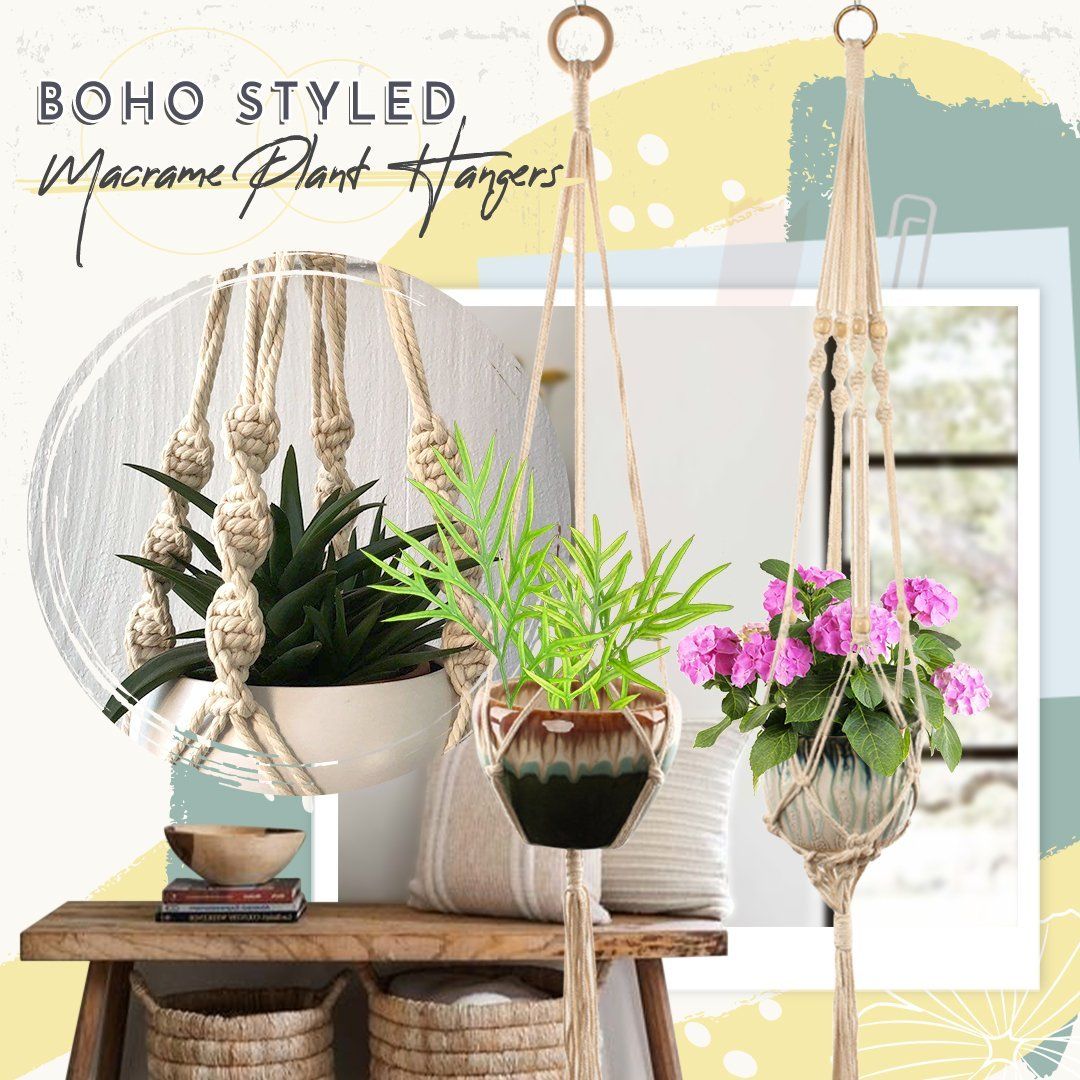 Boho Styled Macrame Plant Hangers