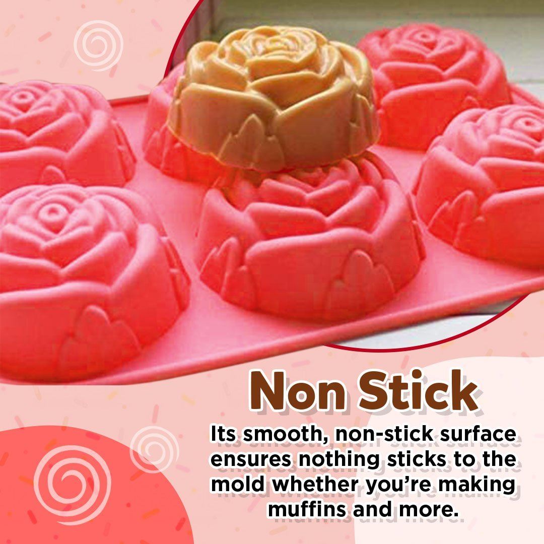 6PCS Set Silicone Rose Mold