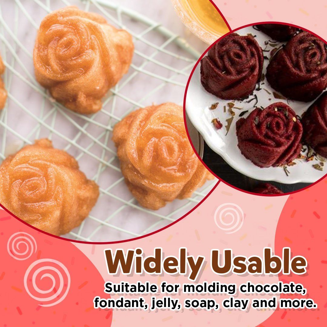 6PCS Set Silicone Rose Mold