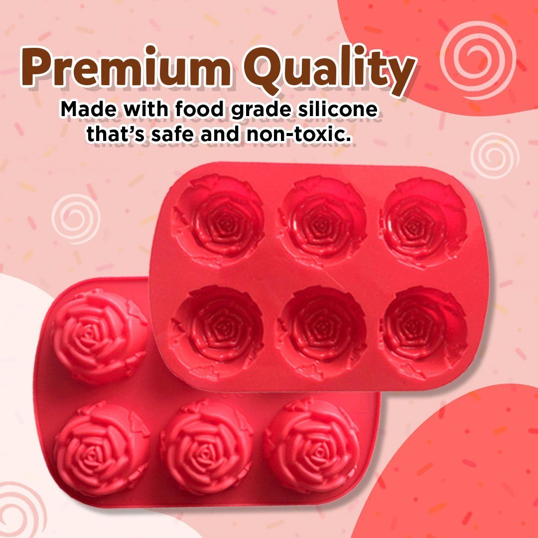 6PCS Set Silicone Rose Mold