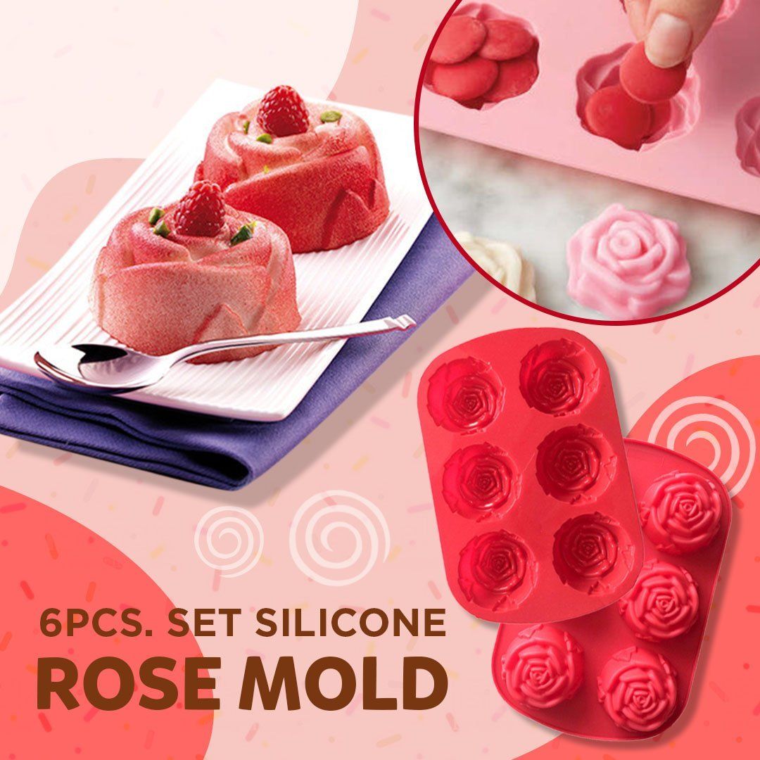 6PCS Set Silicone Rose Mold