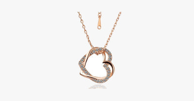 Crystal Double Heart Necklaces
