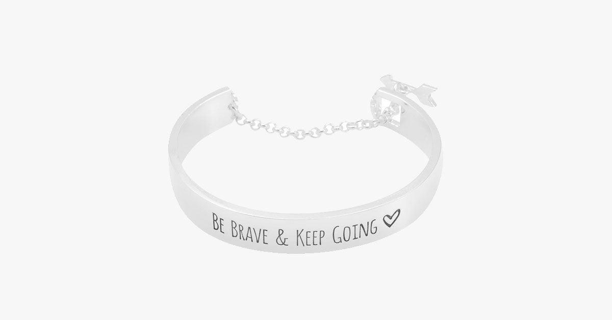 Be Brave & Keep Going Engraved Bangle