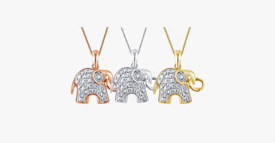Diamond Accent Elephant Pendant