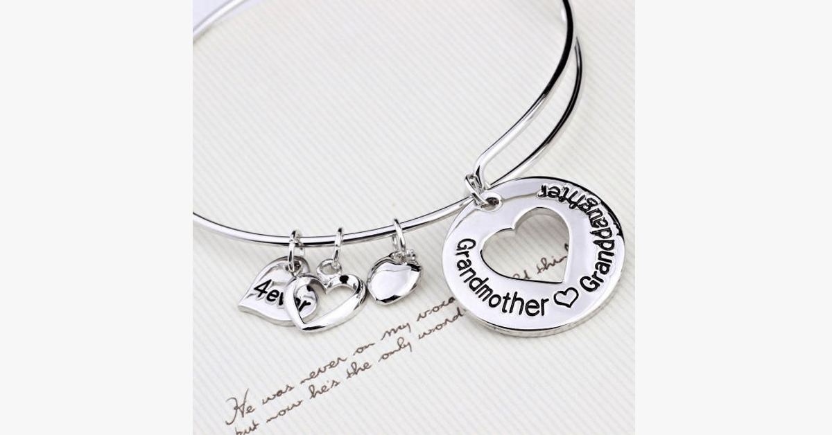 Grandmother Love Granddaughter Charm Bangle