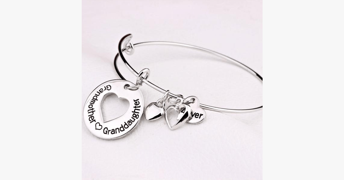 Grandmother Love Granddaughter Charm Bangle