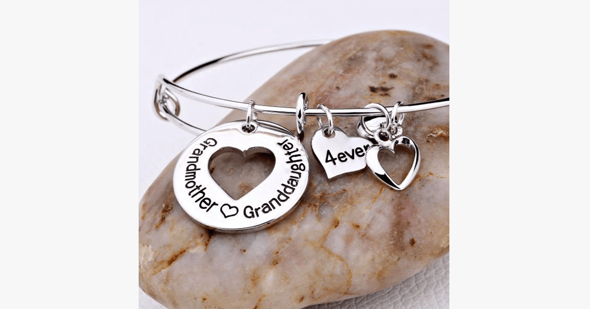 Grandmother Love Granddaughter Charm Bangle