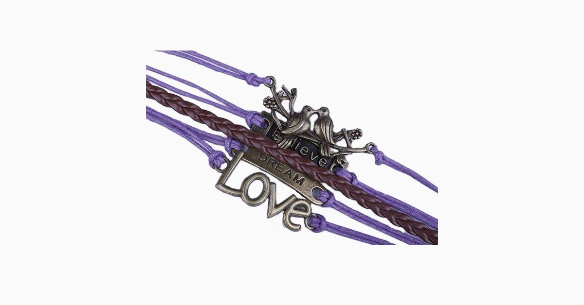 Believe Dream Love Bracelet