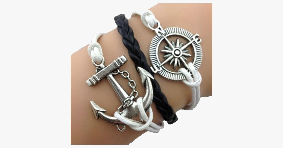 Compass Anchor Bracelet