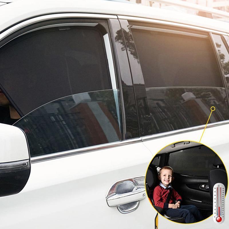 Car Side Window Magnetic Sunshade Curtains (2 PCs)