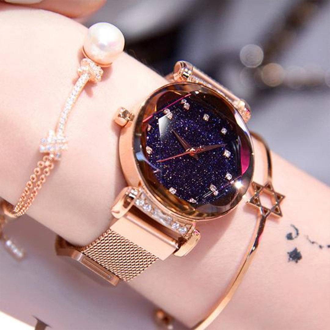 Women Starry Waterproof Watch