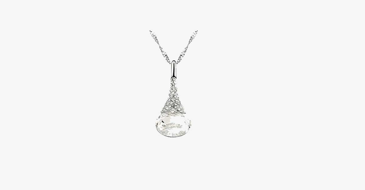 Crystal Water Drop Pendant -Multi Color Austrian Crystals with Lobster Clasp