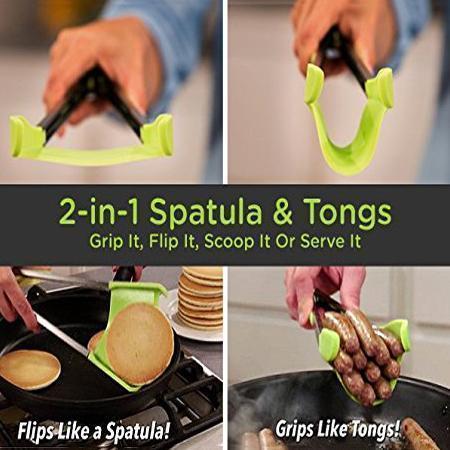 2 in 1 Kitchen Spatula and Tongs