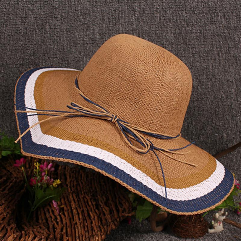 Big Brim Flower Women's Hat,Summer Sun Protection Straw Hat