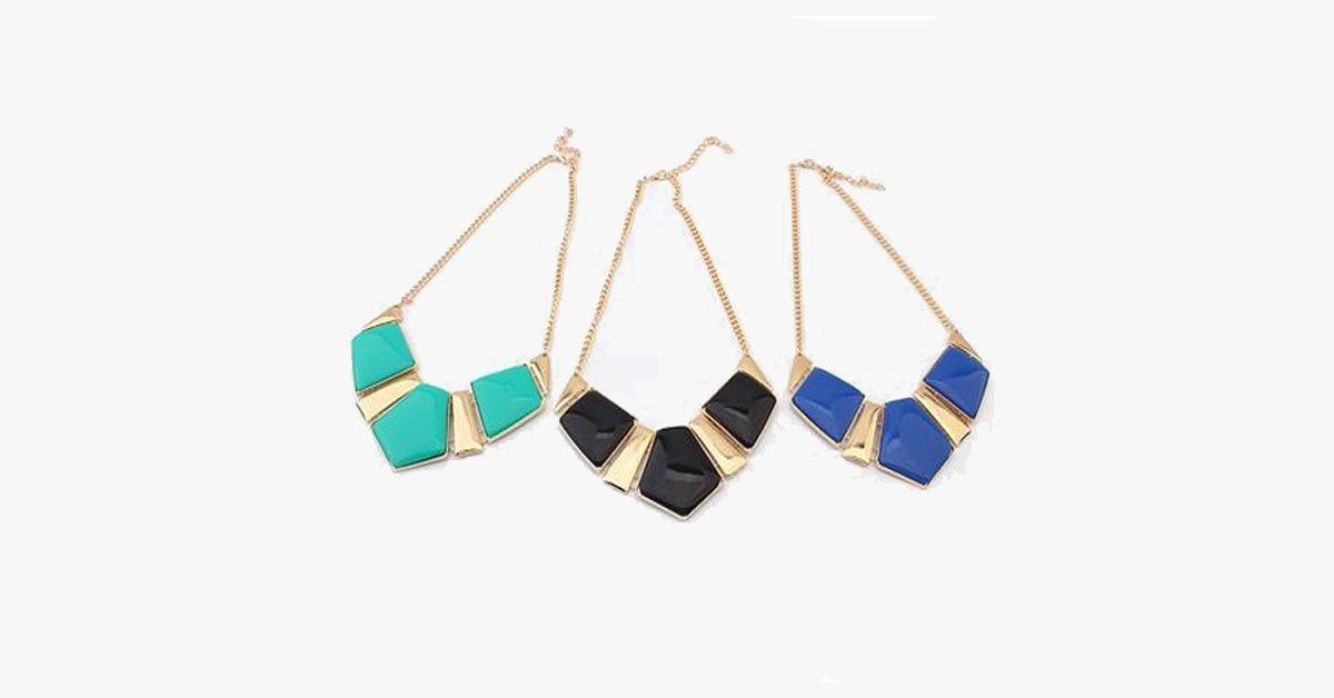 Candy Color Collar Statement Necklace