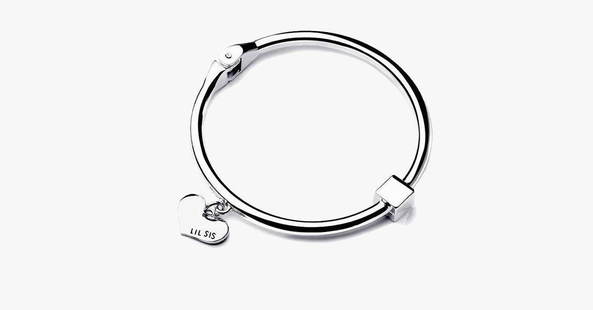 Big Sis Lil Sis Charm Bangle Set