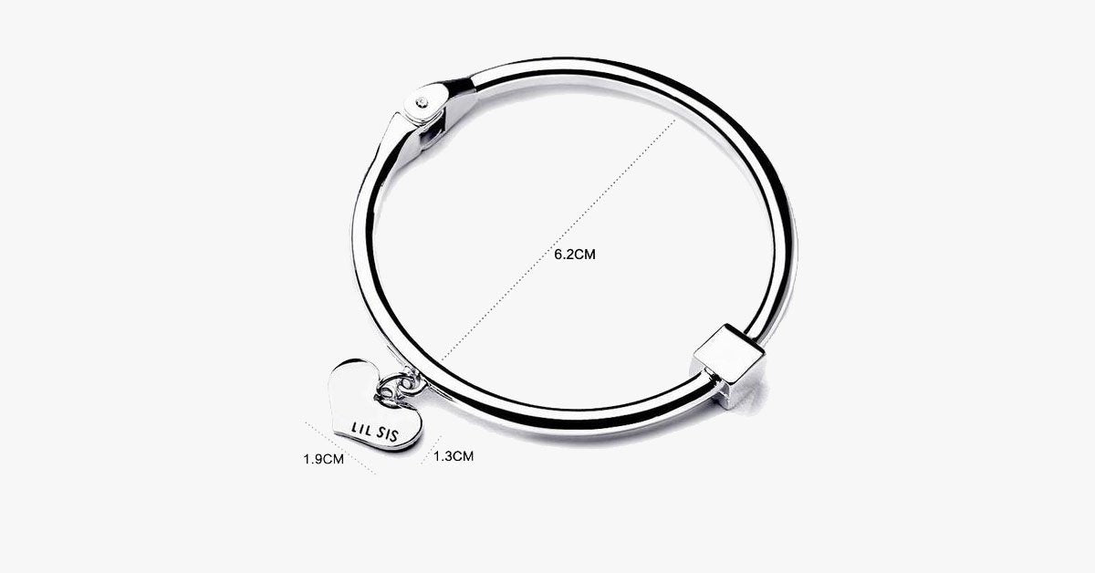 Big Sis Lil Sis Charm Bangle Set