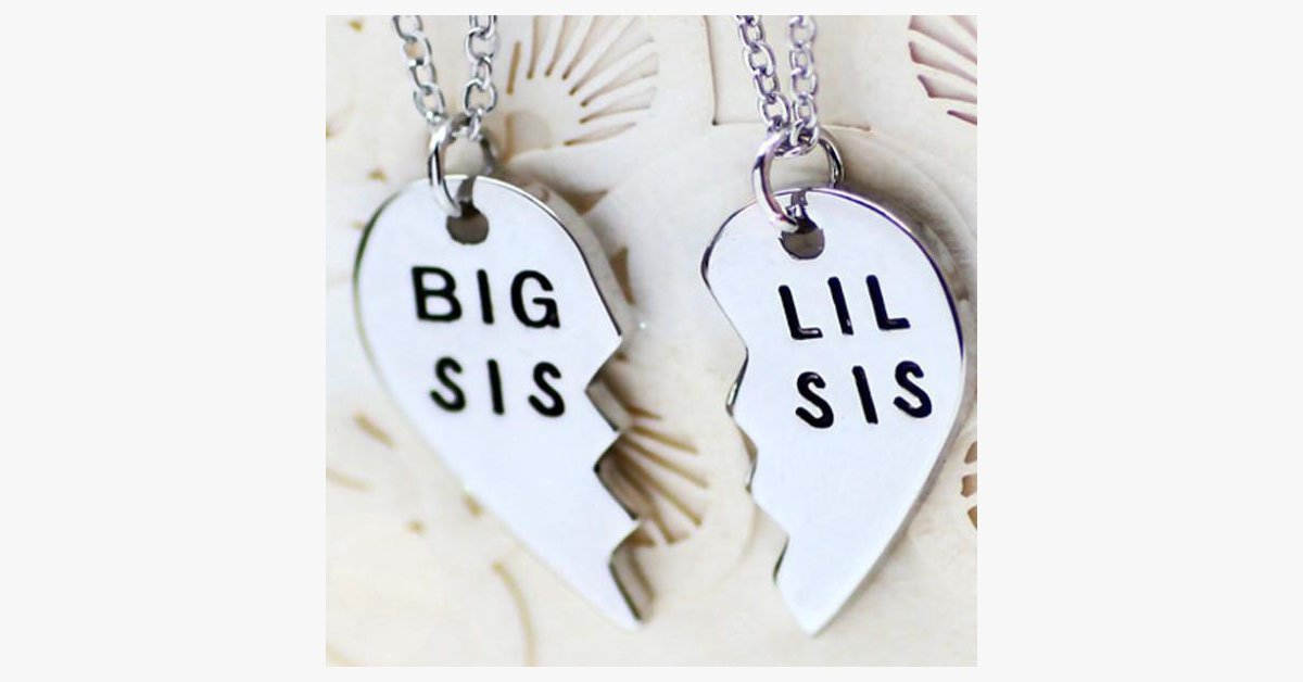 Big Sis Lil Sis Pendant Set