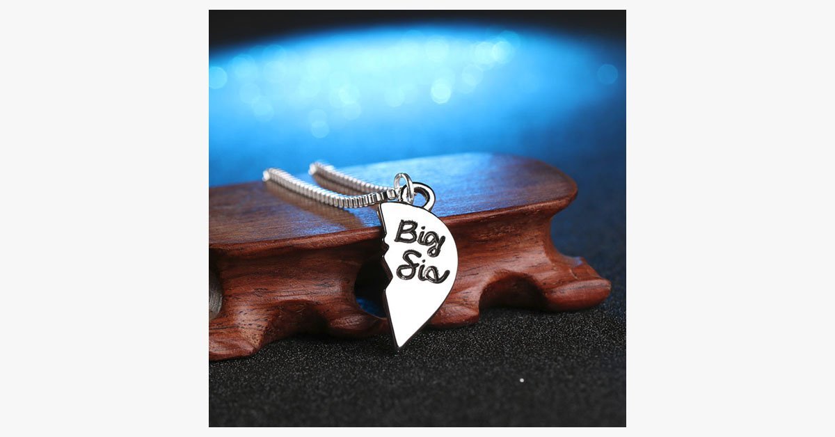 Big-Lil Sister-Mom Pendant Necklace