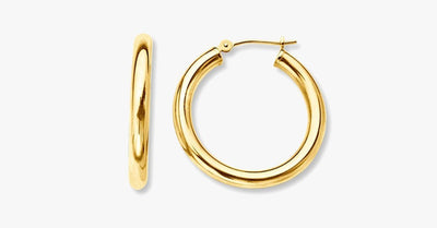 Classic Bold Gold Hoops- Secured With a Back Closure - Perfect for All Occasions