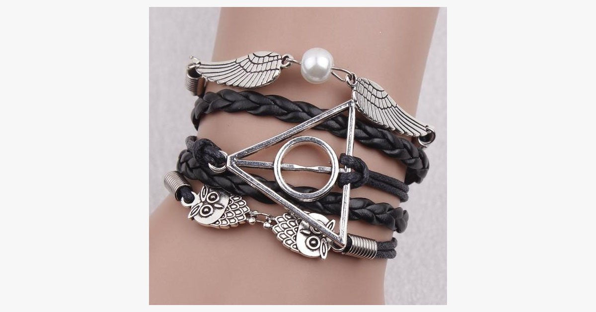 Black Deathly Hallows Bracelet