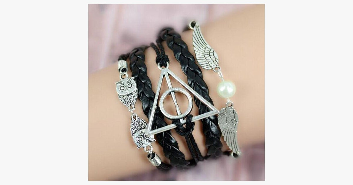 Black Deathly Hallows Bracelet