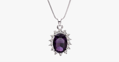 3 Carat Handcrafted Alexandrite Pendant with Silver Plated Chain