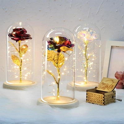 Beauty & the Beast Rose Lamp