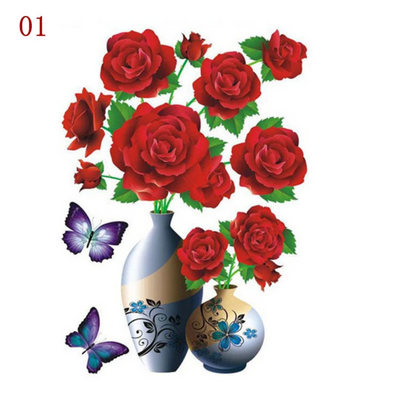 3D Waterproof Rose Wall Sticker