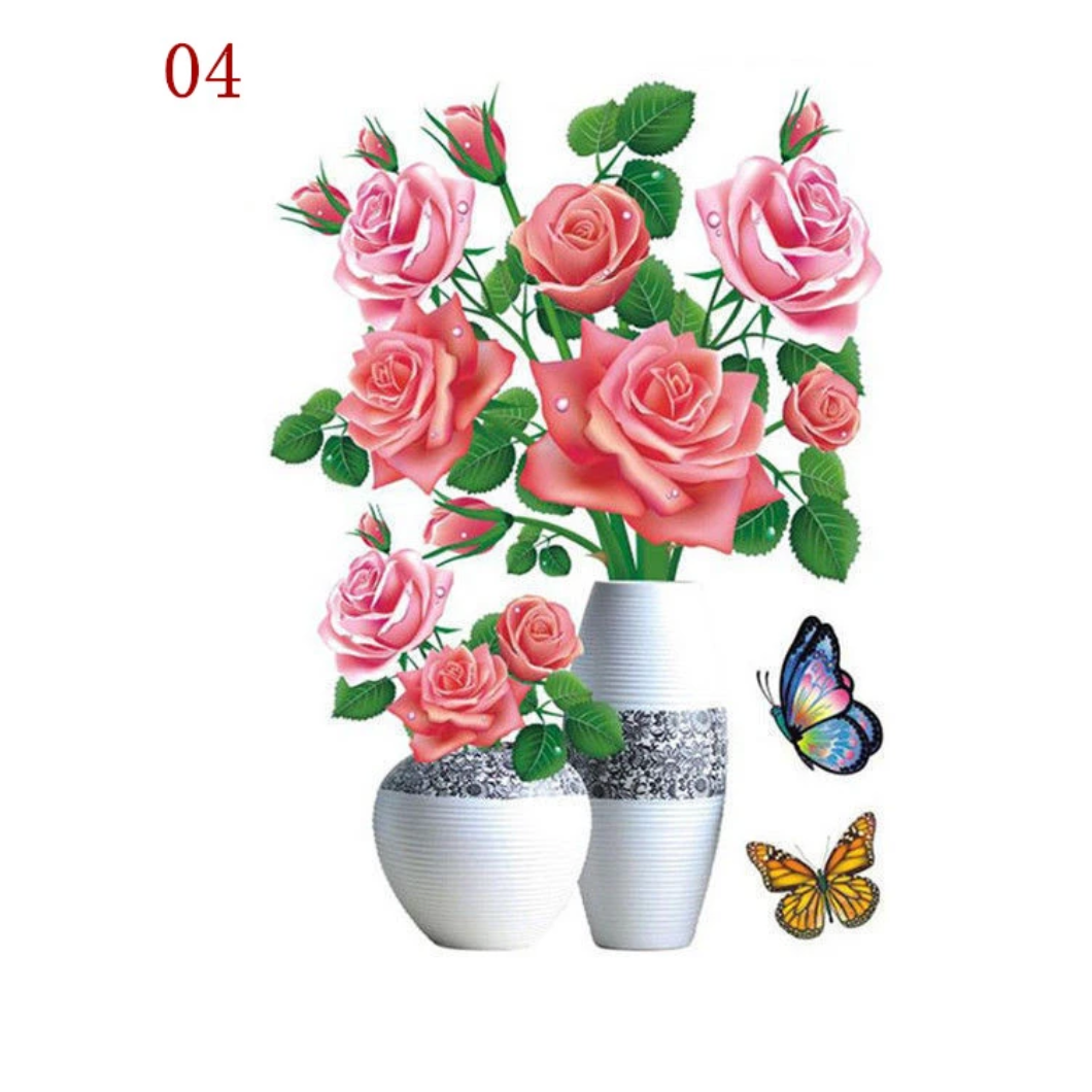 3D Waterproof Rose Wall Sticker