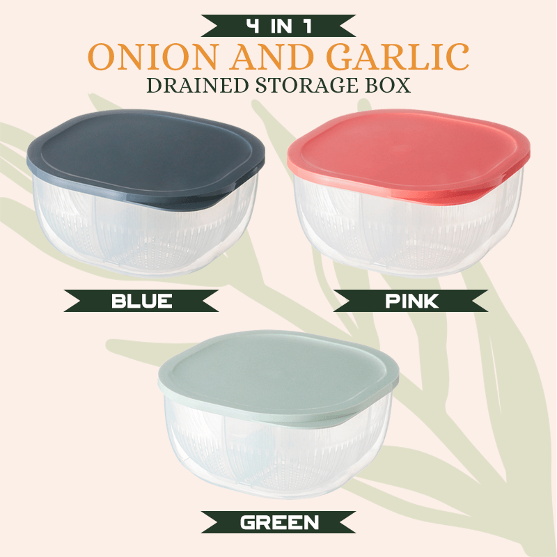 4 In 1 Onion And Garlic Drained Storage Box