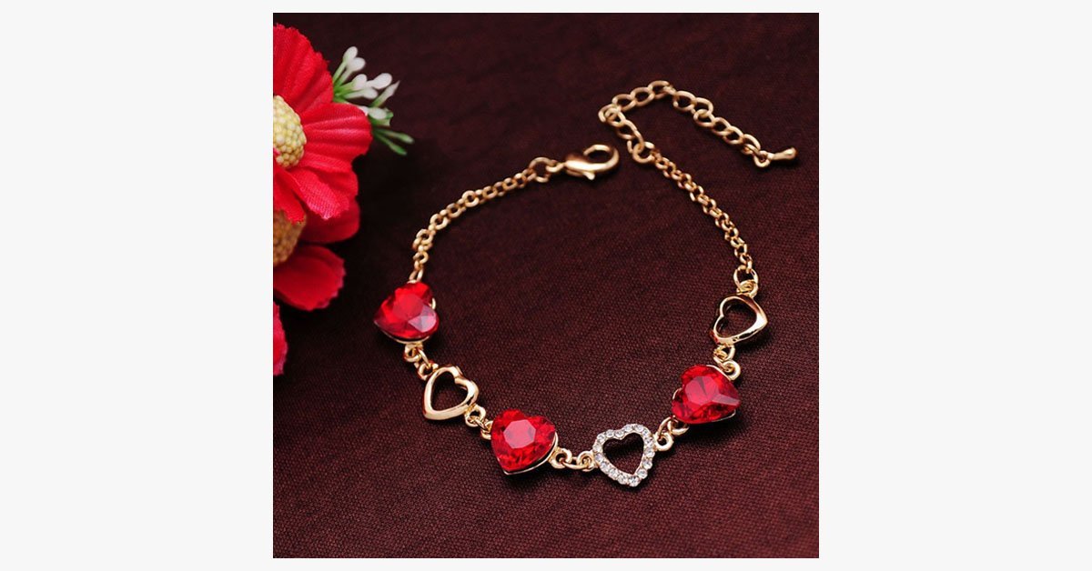 Crystal Heart Bracelet