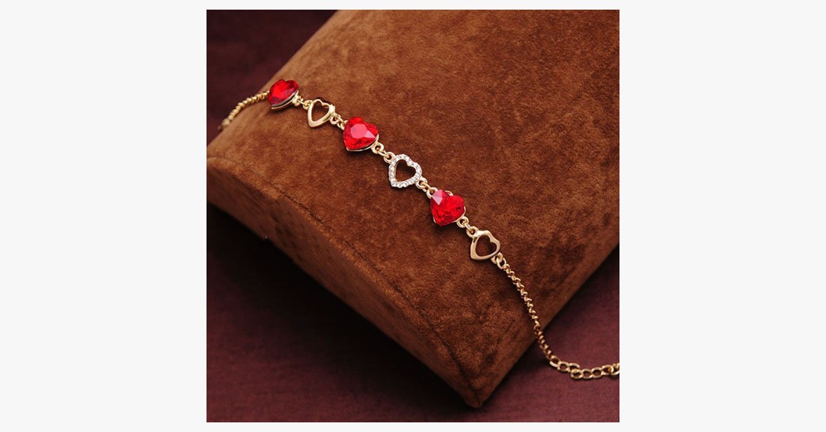 Crystal Heart Bracelet