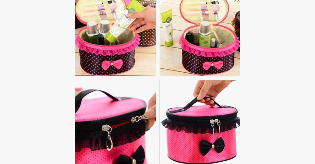 BowKnot Design Portable Travel Bag - Room for Your Accessories!