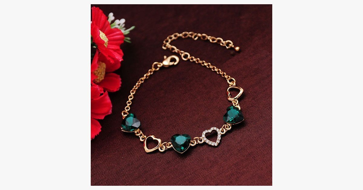 Crystal Heart Bracelet