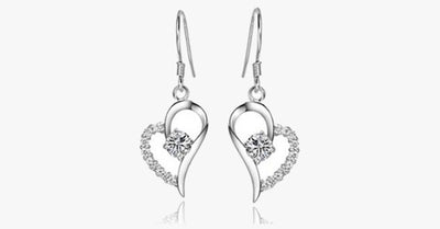 Crystal Heart Earrings