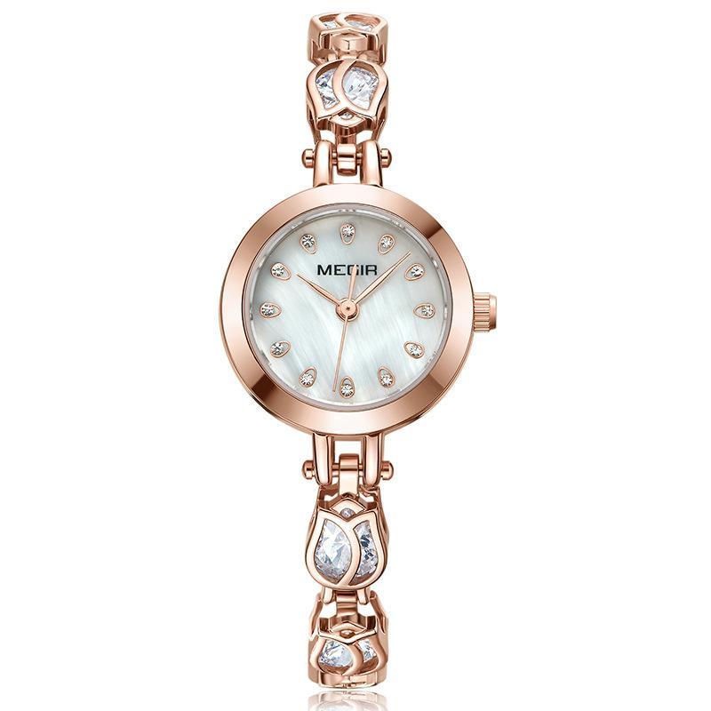 Copper Shell Trend Thinestone Women's Watch