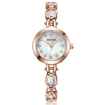 Copper Shell Trend Thinestone Women's Watch