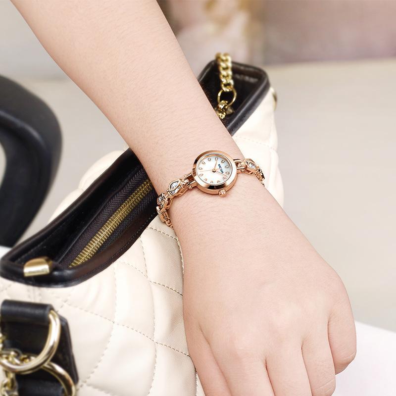 Copper Shell Trend Thinestone Women's Watch