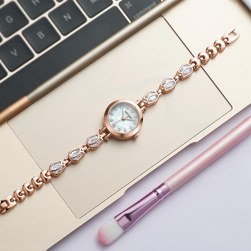 Copper Shell Trend Thinestone Women's Watch