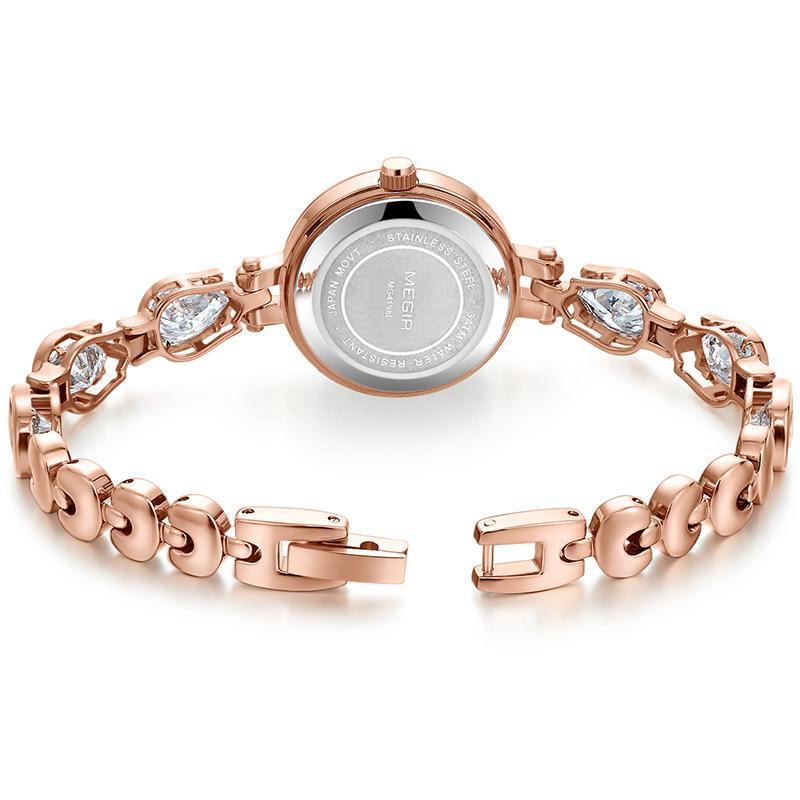 Copper Shell Trend Thinestone Women's Watch