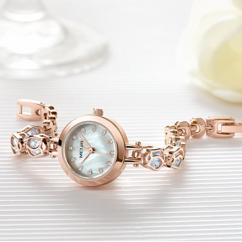Copper Shell Trend Thinestone Women's Watch