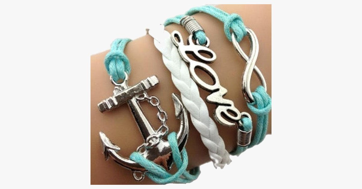 Anchor Love Infinity Bracelet