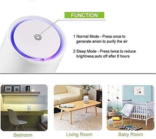 Air Purifier For Home With True HEPA Filter For Smoke Gray