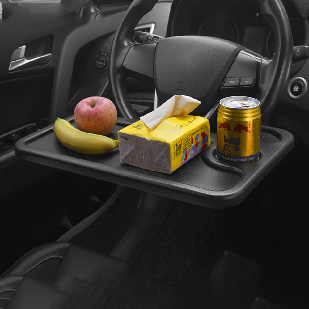 Car Mini Table Laptop Computer Desk Drink Food Coffee Tray Stand Steering Wheel.