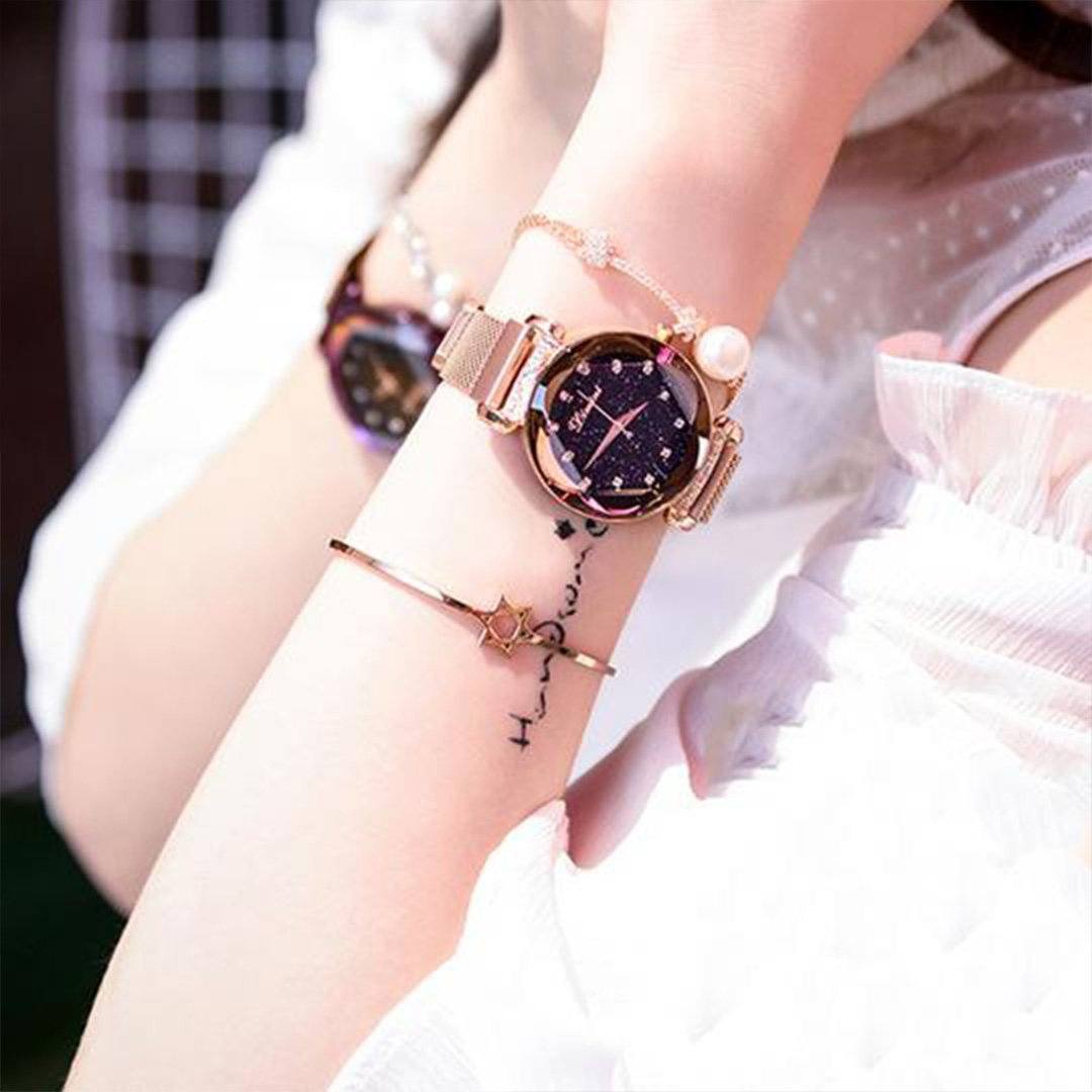 Women Starry Waterproof Watch