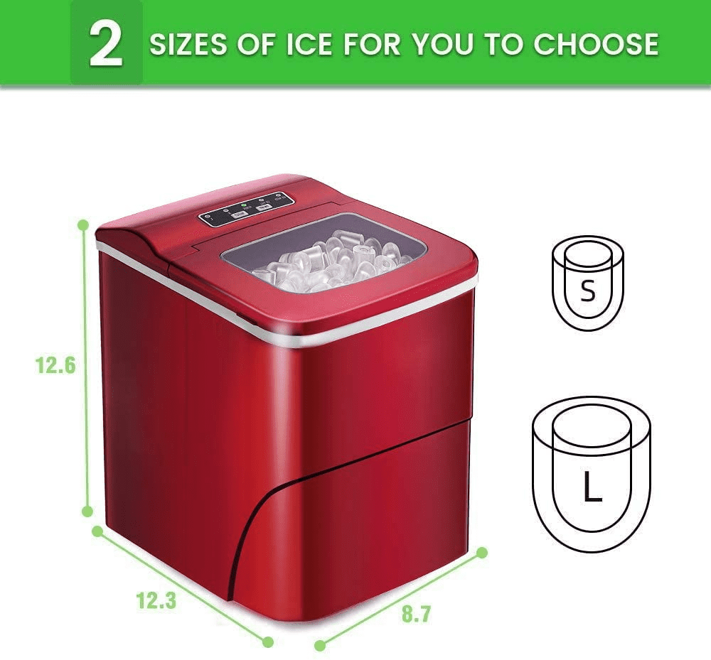 AGLUCKY Ice Maker Machine for Countertop Portable Ice Cube Makers