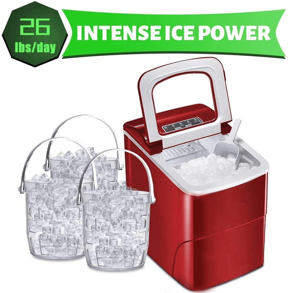 AGLUCKY Ice Maker Machine for Countertop Portable Ice Cube Makers